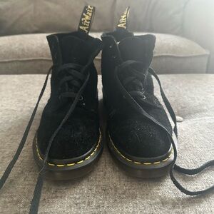 Dr. Martens Black Suede Boots